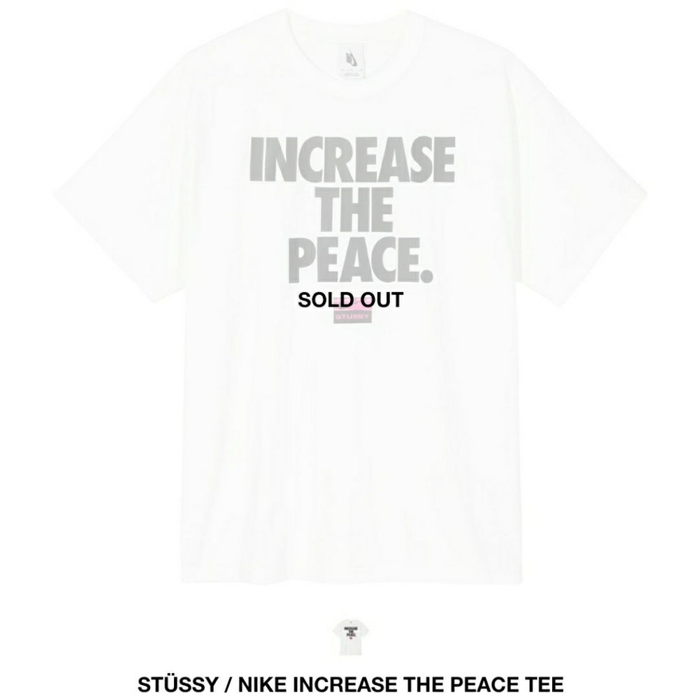 Stussy x Nike Increase The Peace Tee T-Shirt Sz XL